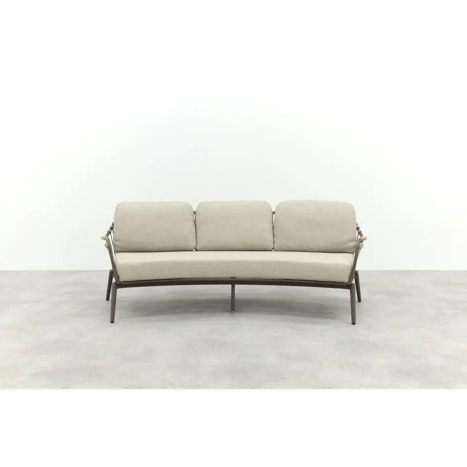 VDG Tenerife 3-zits rope loungebank - Terre/Teak