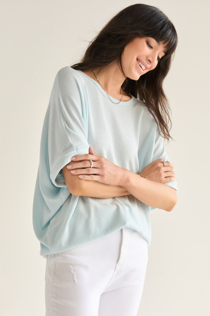 Annabeth Crew Neck Dolman Tee