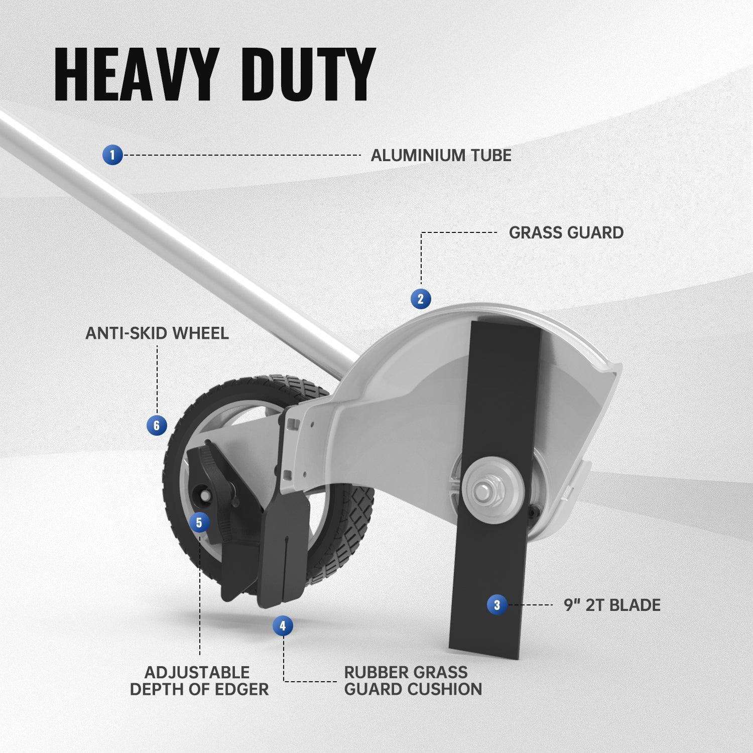 Power Straight Shaft Edger Attachment (Compatible with Gas Units)