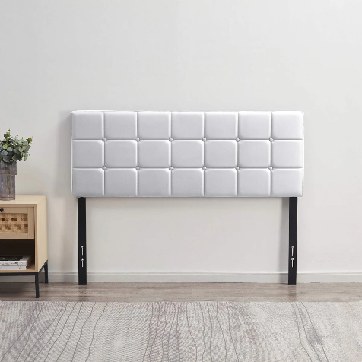 Nestl Button Tufted Upholstered Adjustable Headboard