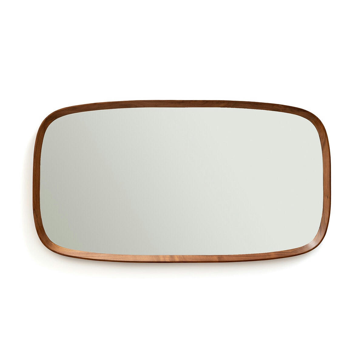 Miroir rectangulaire noyer massif, H110cm, Orion