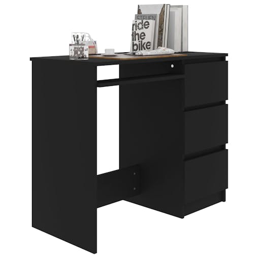 NNEVL Desk Black 90x45x76 cm Chipboard