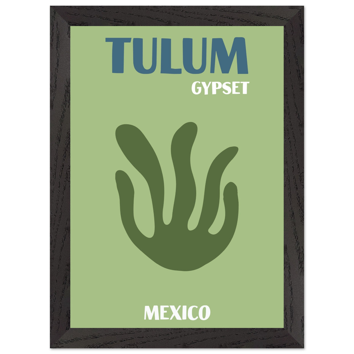 Artfulprints Poster met Lijst Mexico - Tulum Gypset  - A4 21x29.7 cm - Groen