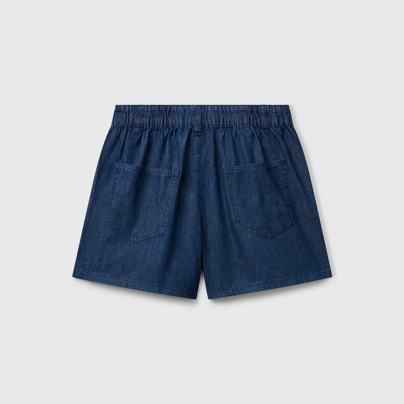 Bermudas in chambray