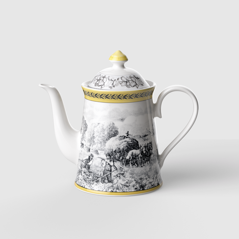 Audun Coffee pot - Multi-colored, 37.2 oz, Premium Porcelain