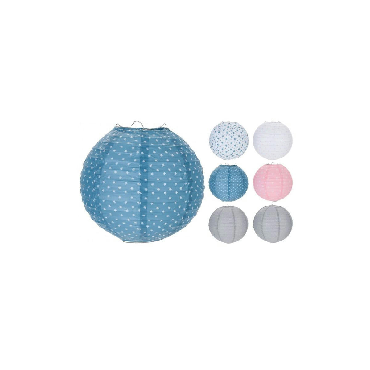 LANTERNES - Set de 6 abat-jours suspensions lanternes chambre enfant en papier