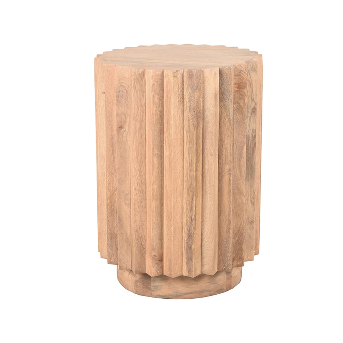 LABEL51 Bijzettafel Novan - Naturel Mangohout - 35x35x48cm