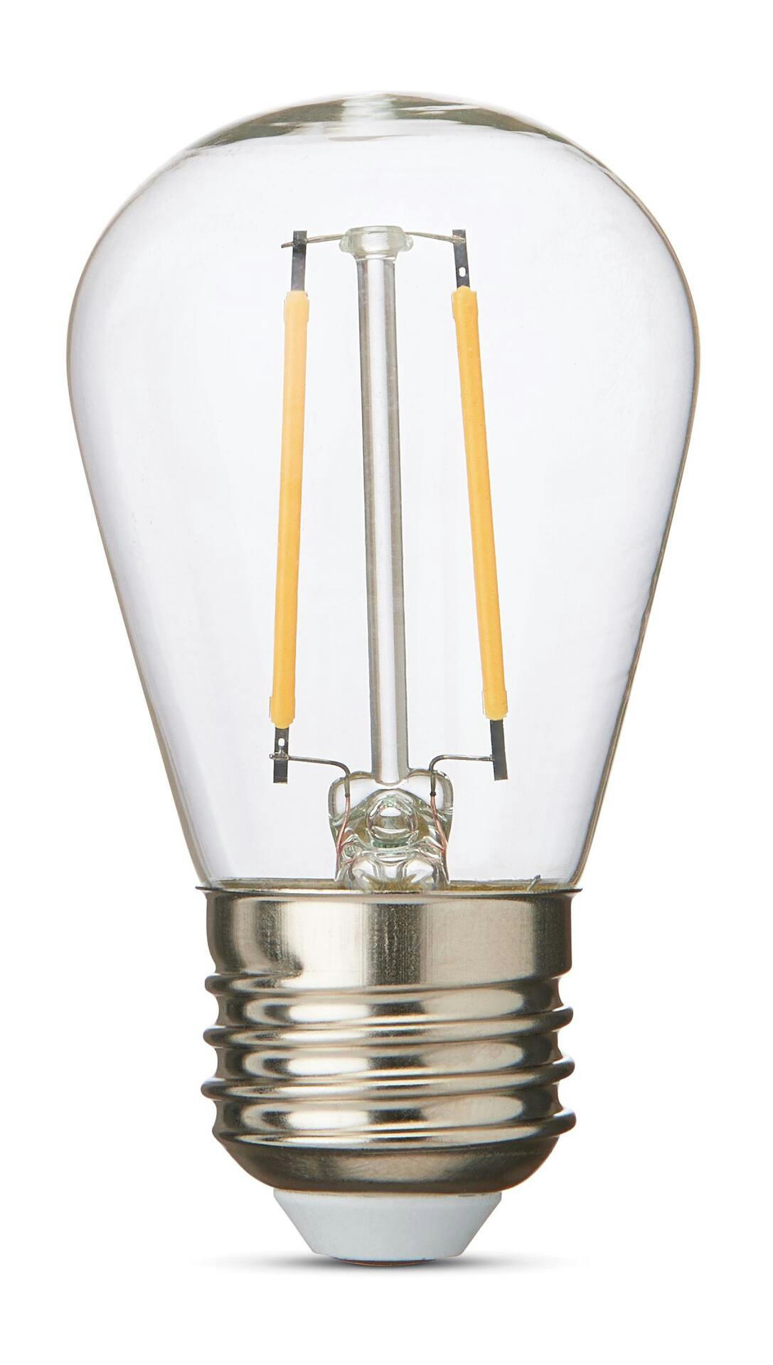 NOMA S14 E26 Base Household Non-Dimmable LED Light Bulbs, 2200K, 120 Lumens, Warm White, 11W, 4-pk