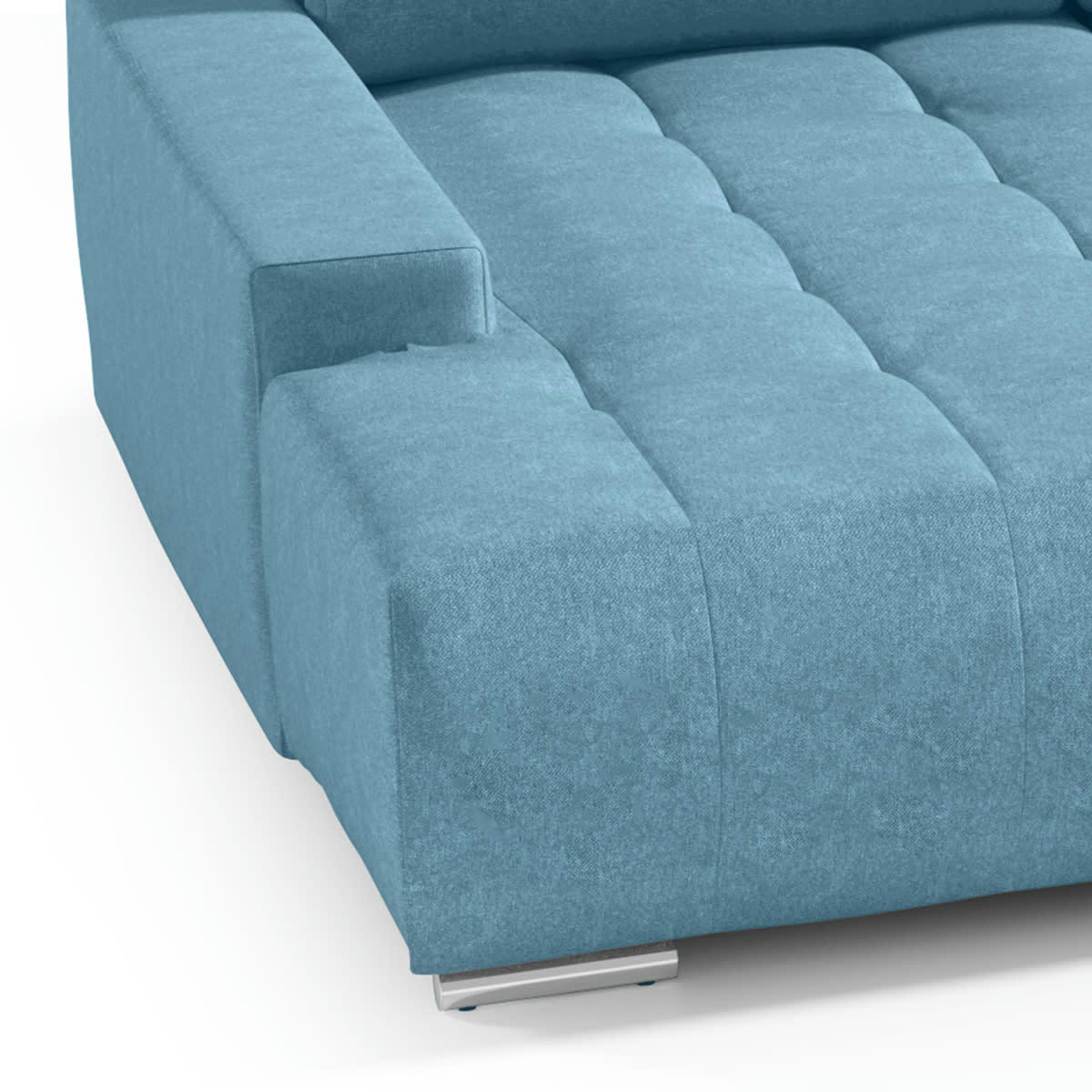 - Canapé en u 5 places bleu