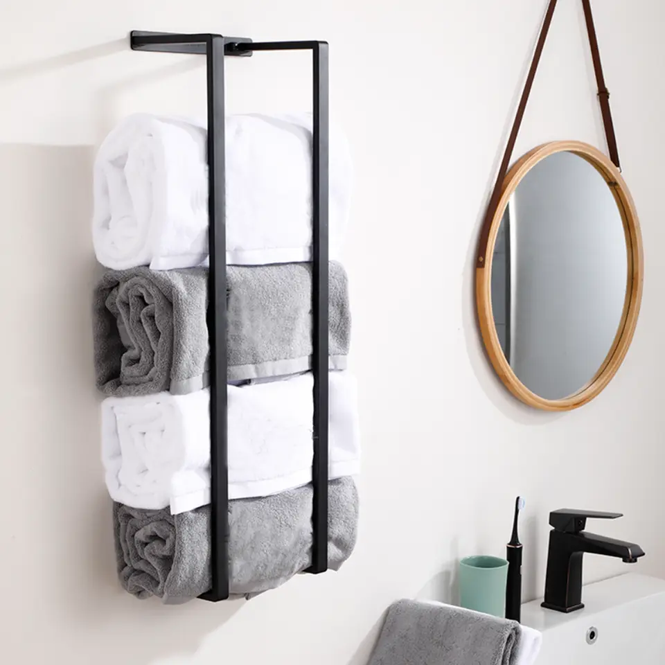 VDN Stainless Handdoekrek - Handdoekrek badkamer - Zwart