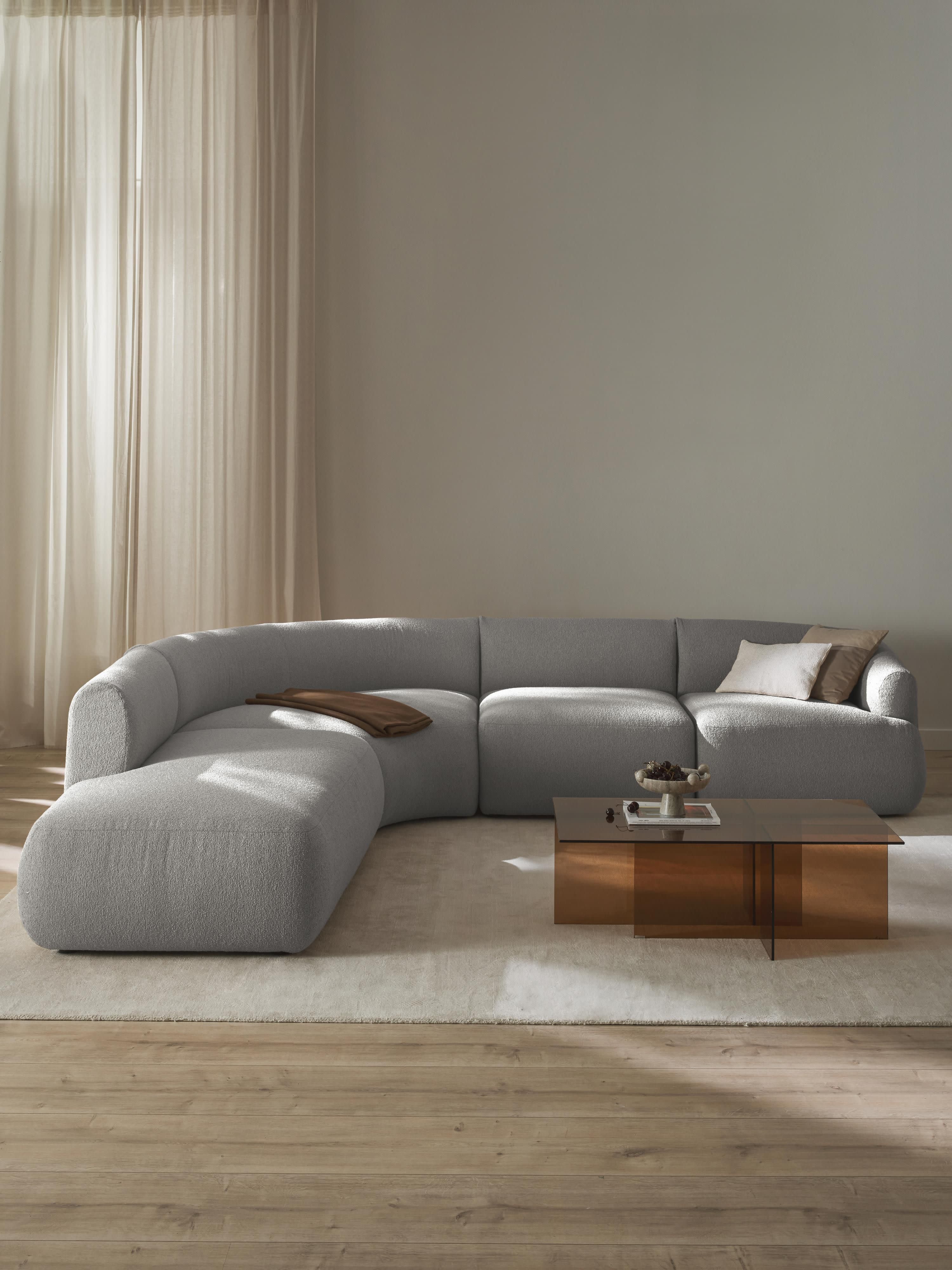 Modulares Bouclé-Ecksofa Sofia (4-Sitzer)