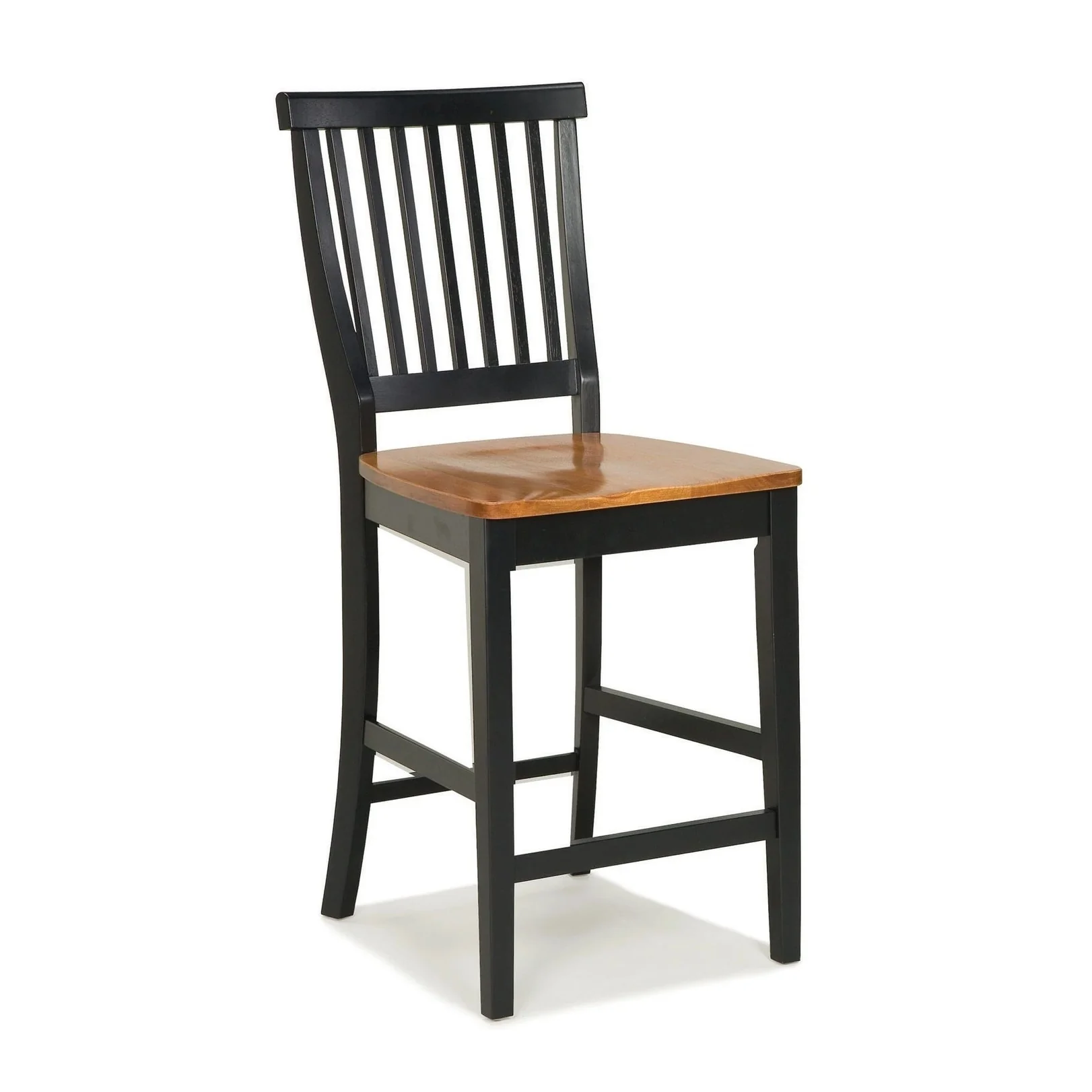 24 inch Black and Distressed Oak Bar Stool by Homestyles
