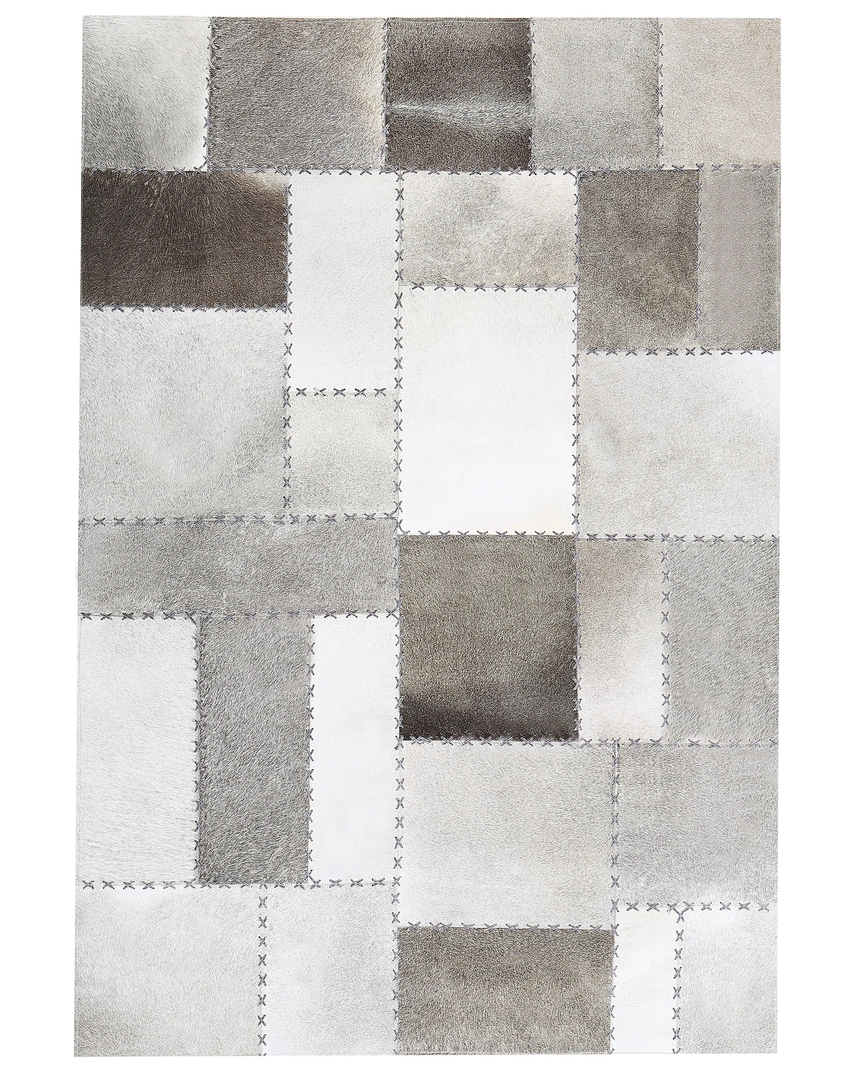 Rug PERVARI Taupe 140 x 200 cm Leather