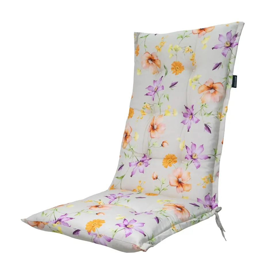 Madison - Tuinstoelkussen Hoge Rug Florina purple - Ca. 123x50 cm - Set van 4