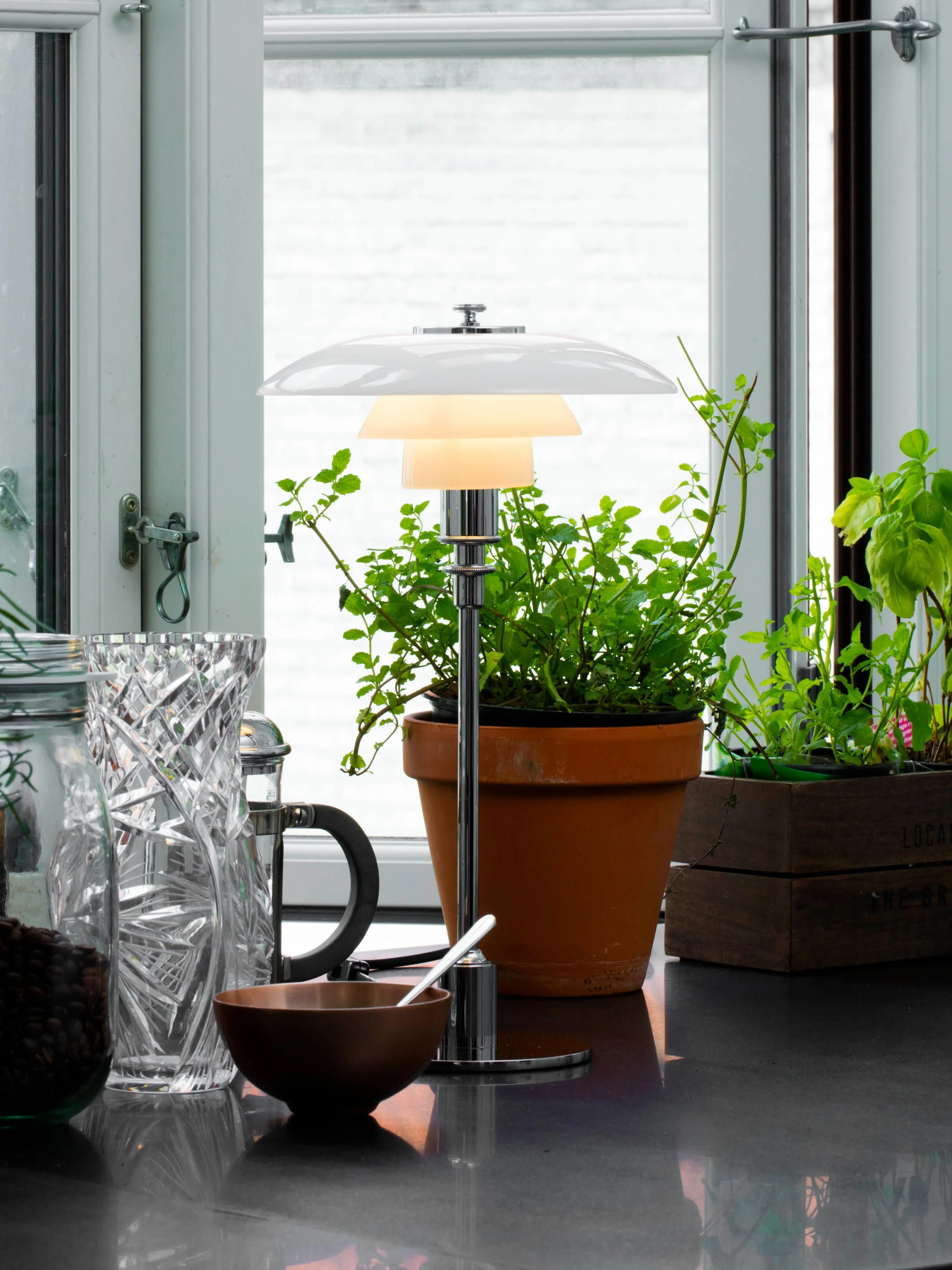Kleine Tischlampe PH 2/1, mundgeblasen