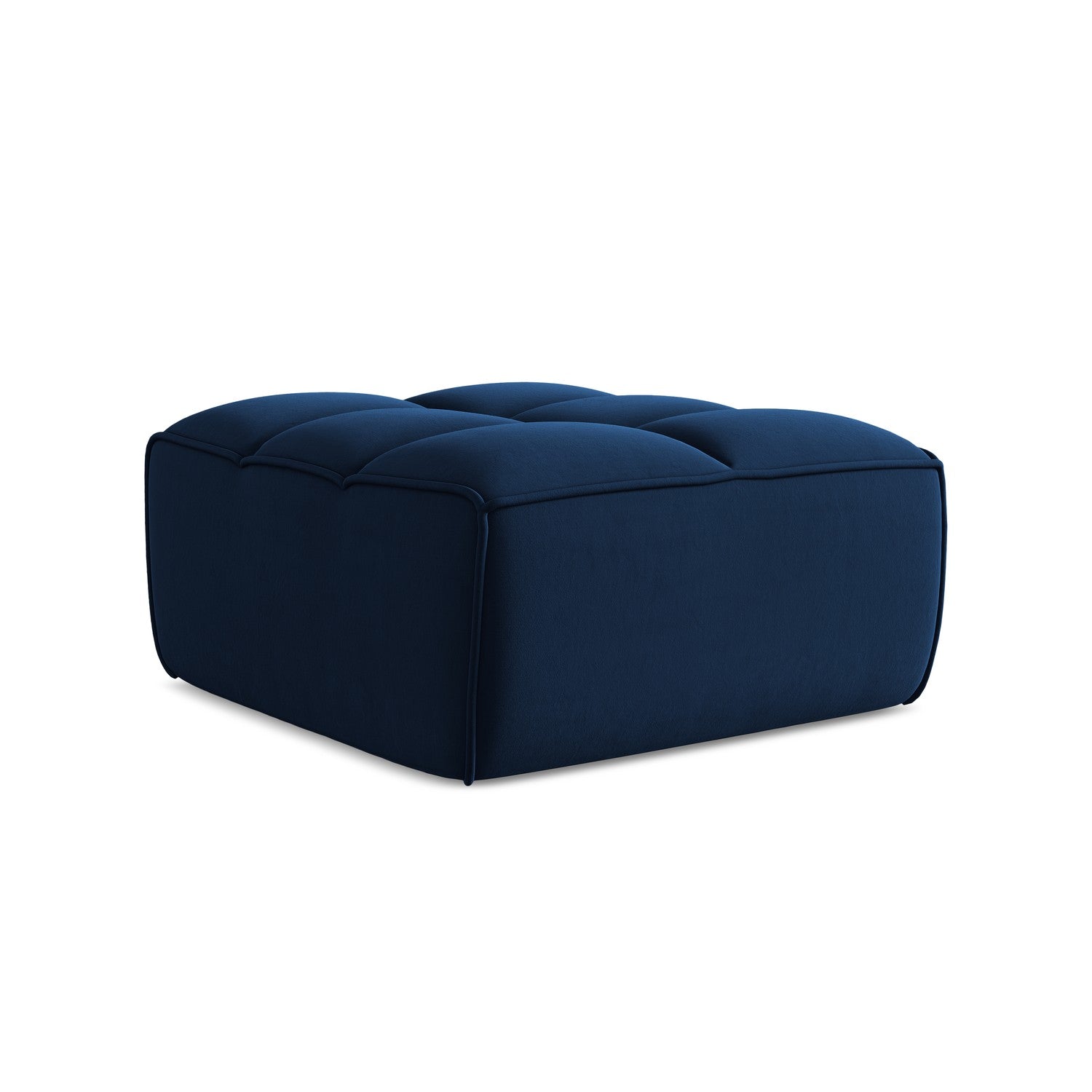LaMiaSofa Poef Belluno - velours - koningsblauw - 80x93x43