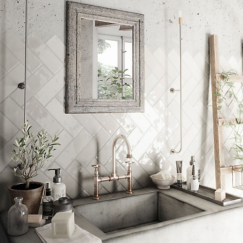 Carrelage Effet Zellige Blanc NOLITA Blanco 6,5x20 - Les Carreaux de Jean