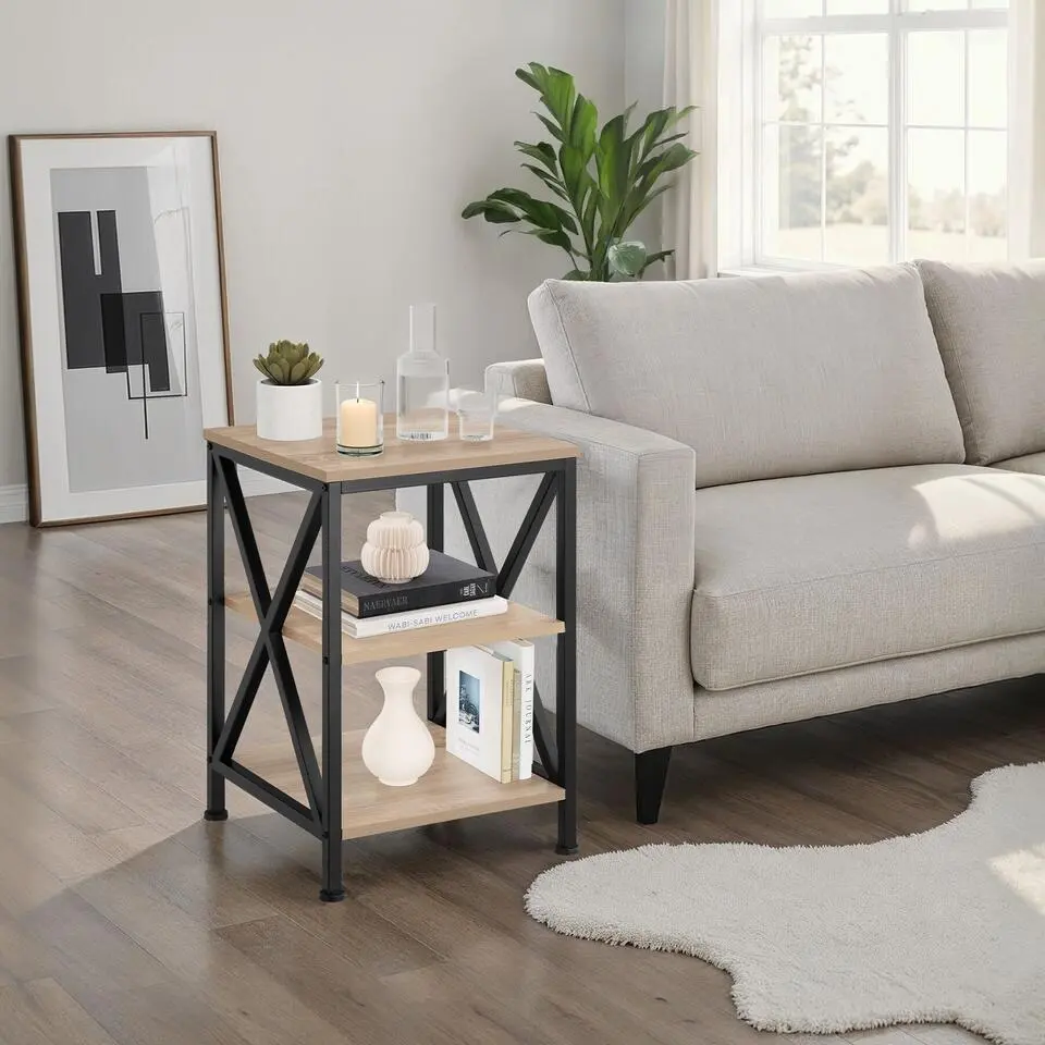 tectake Bijzettafel Nottingham 40,5x40,5x60,5cm