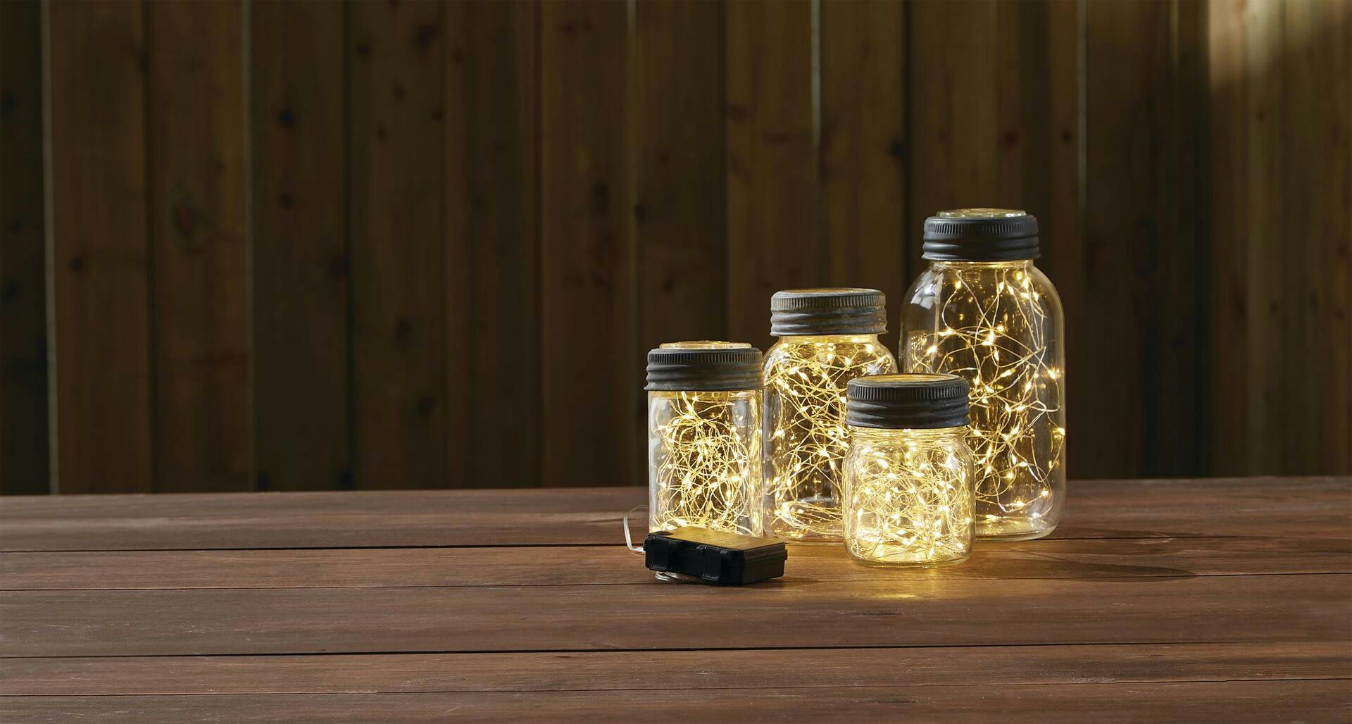For Living Indoor/Outdoor Warm White LED Battery-Operated Starry String Light, 5.9-m, 4-pk