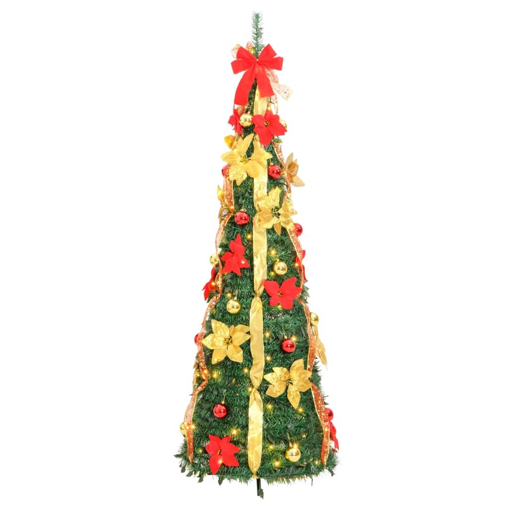 Sztuczna choinka typu pop-up 50 LED zielona 120 cm