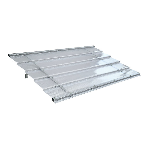 Auvent à cadre en aluminium STARKEDACH DIAMONDS Straight T-150 7035 avec revêtement monolithique en polycarbonate