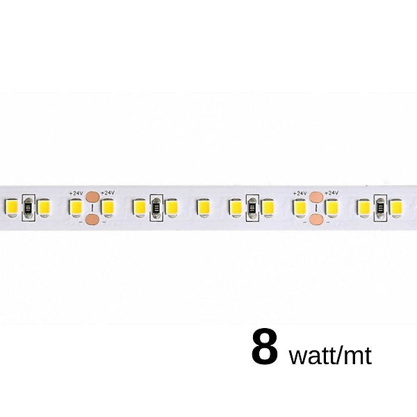 Bande LED 8W/MT 24V 1093 lm/m 6000K Bobine de 5 mètres IP20