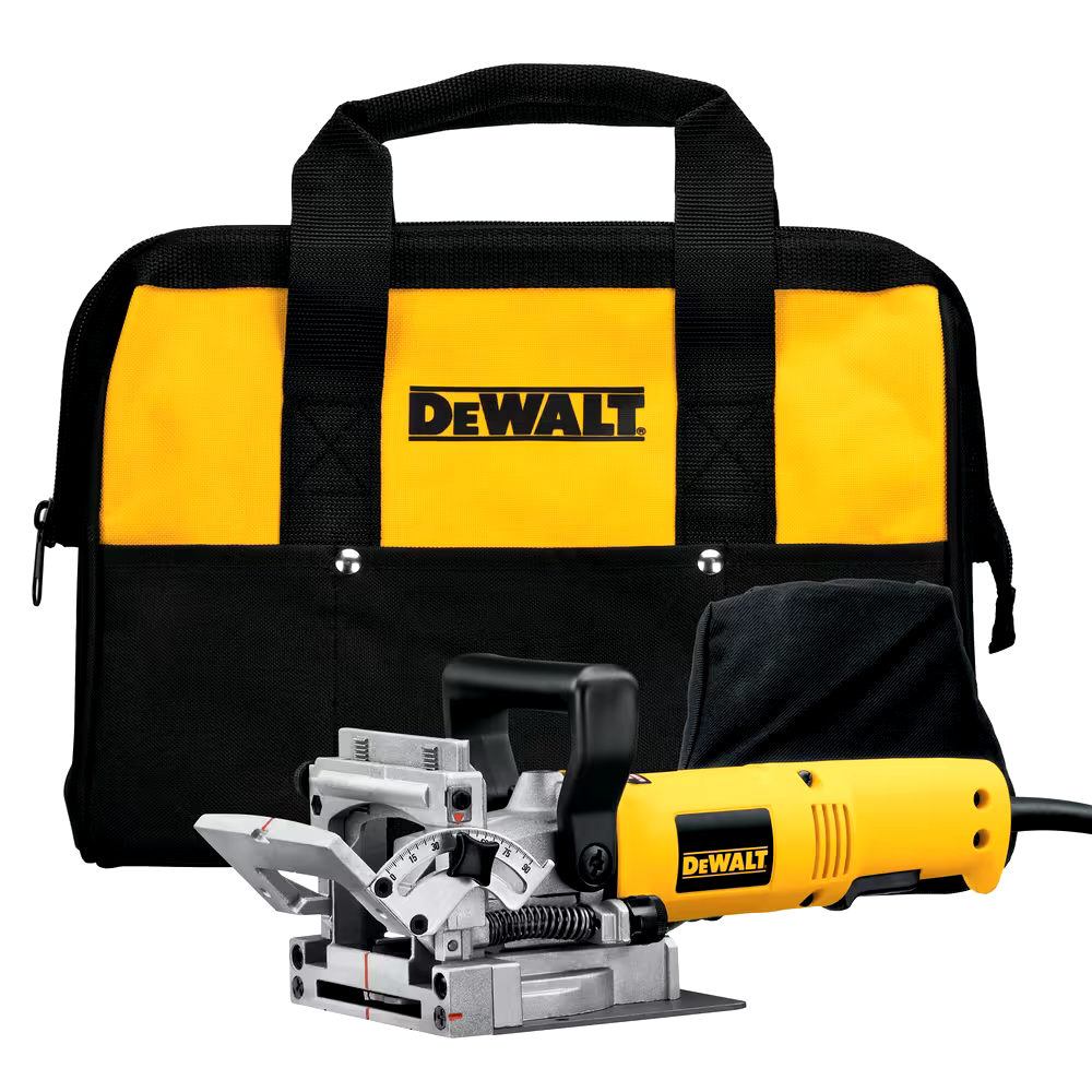 DEWALT DW682K 6.5A Heavy-Duty Corded Plate Joiner Kit with Carbide Tipped Blade & Dust Bag