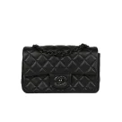Chanel Classic Flag Bag Flap Bag SO Black   20CM