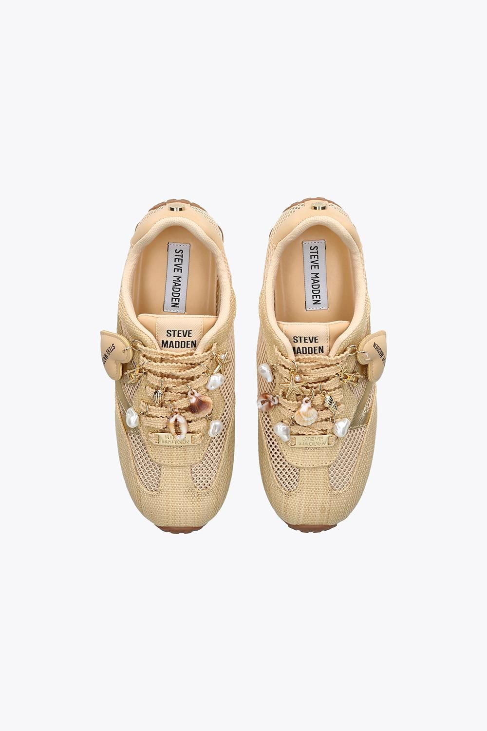 STEVE MADDEN Coheart Beige' Fabric Trainers