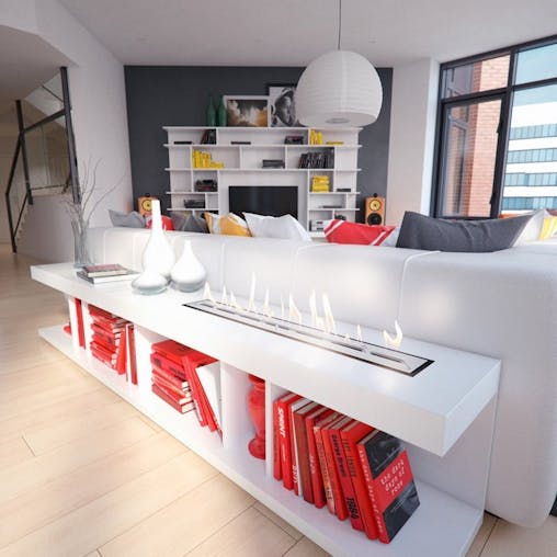 Decoflame Bioethanol Fireplace 1100mm Insert - Automatic Refill & 8 to 16 Hour Burn Times