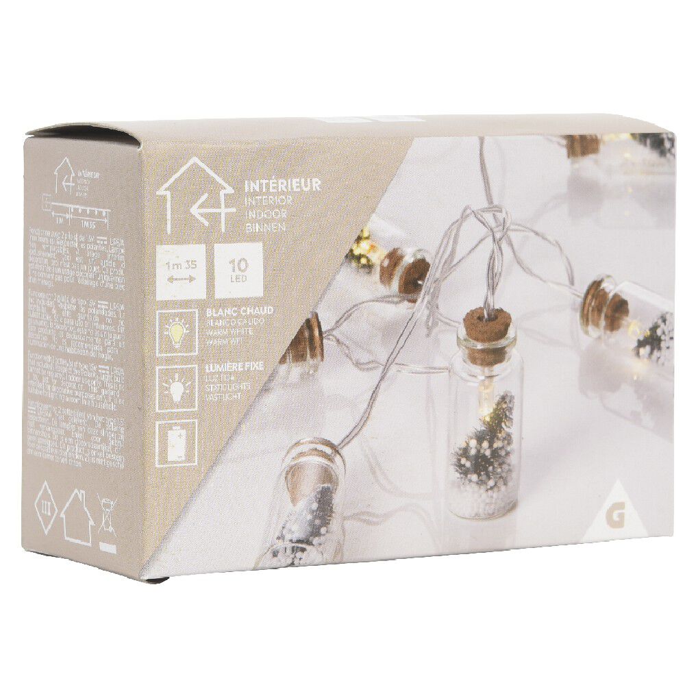Guirlande lumineuse petits sapins intérieur 10 LED