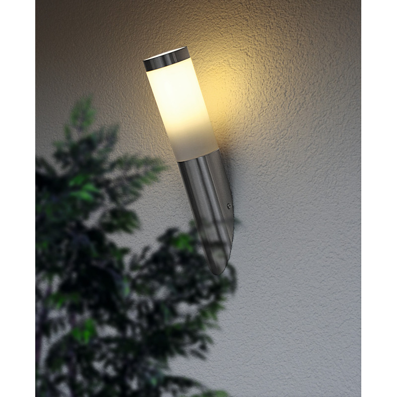 Applique extérieure Helsinki en acier inoxydable E27 12 W EGLO