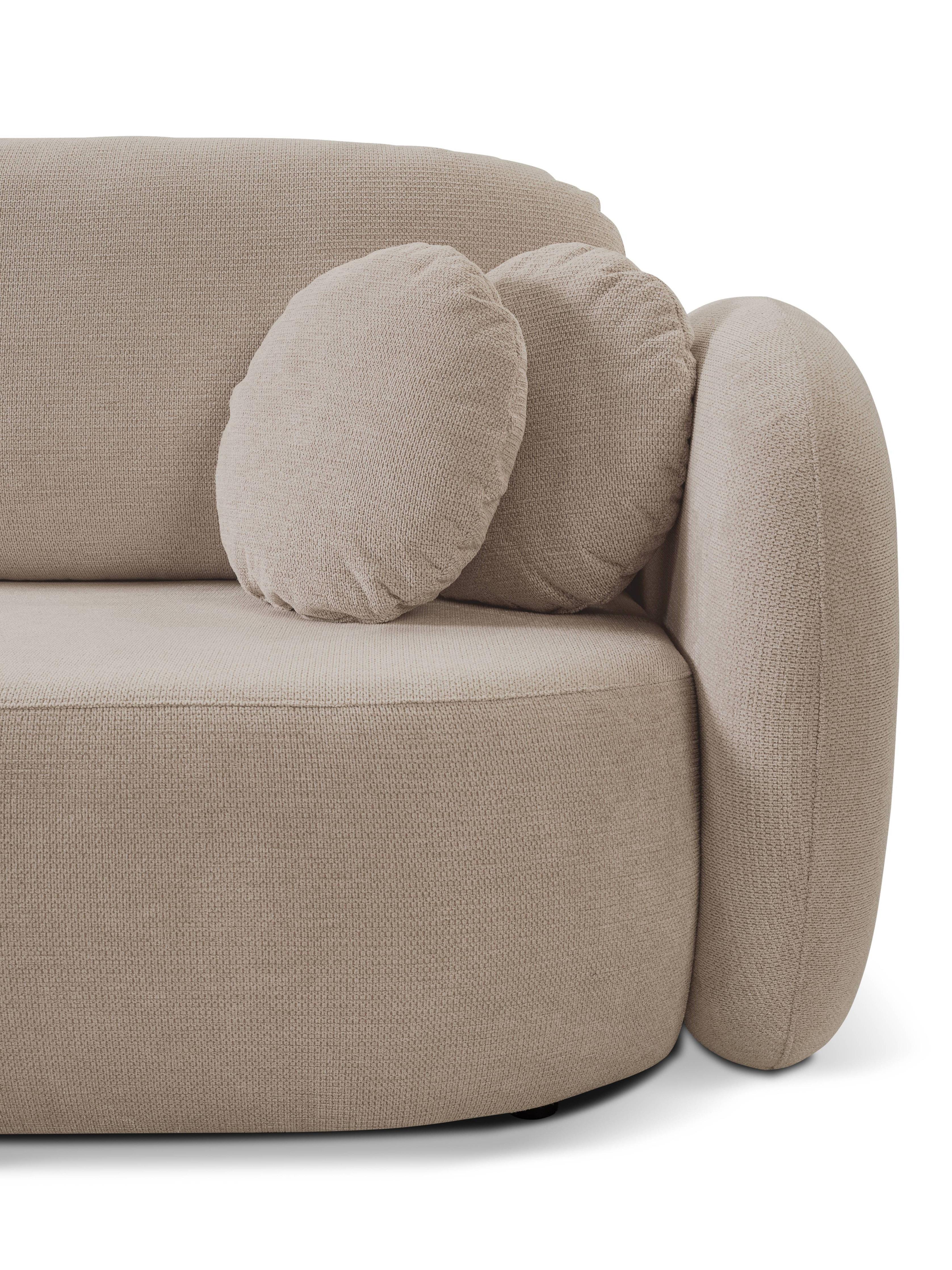 Hoekbank OLAN met slaapfunctie links chenille