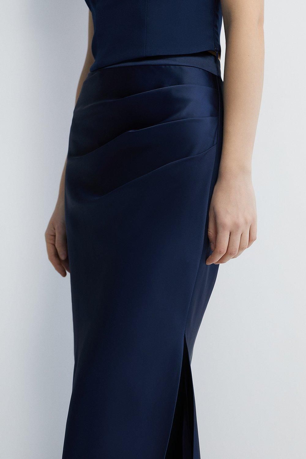Coast Premium Satin Figure Shaping Bridesmaids Maxi Skirt
