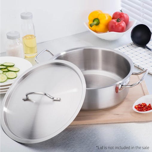 SOGA Stock Pot Stainless Steel Without Lid 83L 18/10