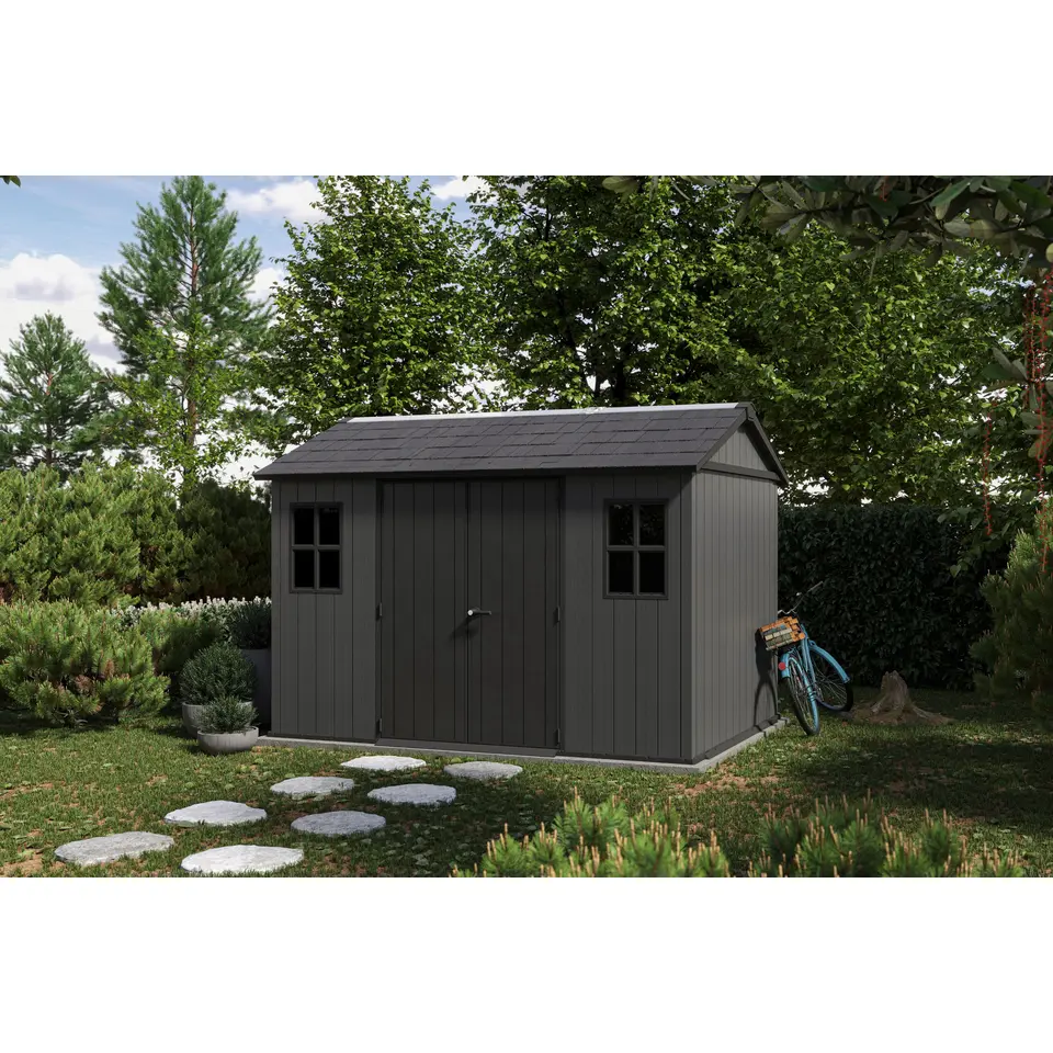 Keter Newton 1175 Tuinhuis - 230x350x246cm - Grijs
