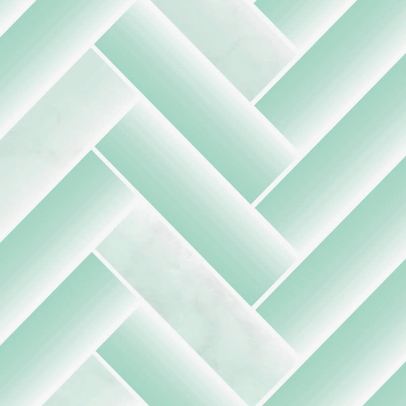 SKÖN - Bandeau PVC lot de 2 : L 70cmxH 30cm Vert Art Deco Scandinave