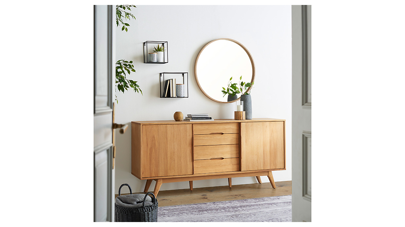 Lustro ścienne w ramie Circle 80 cm okrągłe brązowe