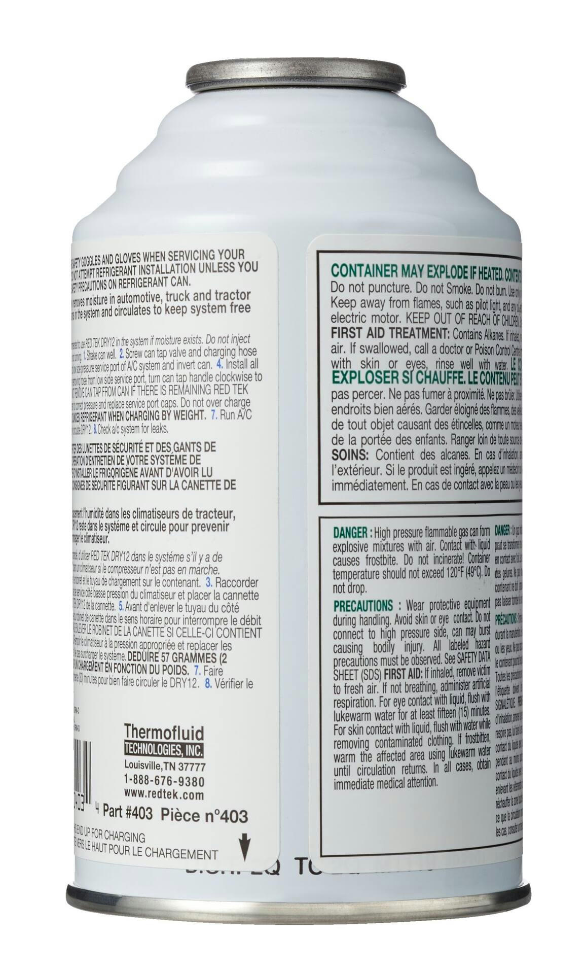 RED TEK Dry12 A/C Dehydration Treatment, 4-oz