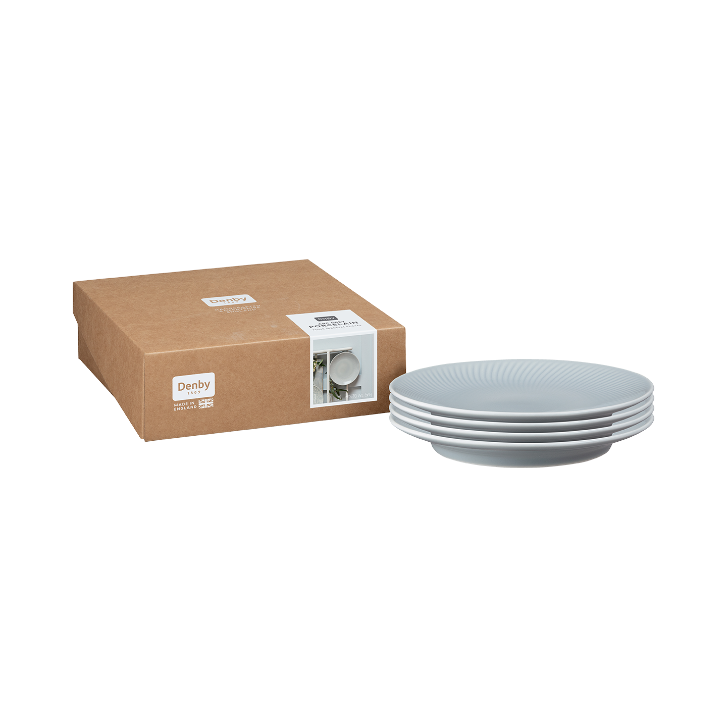 Arc Grey Medium Plates - Set Of 4