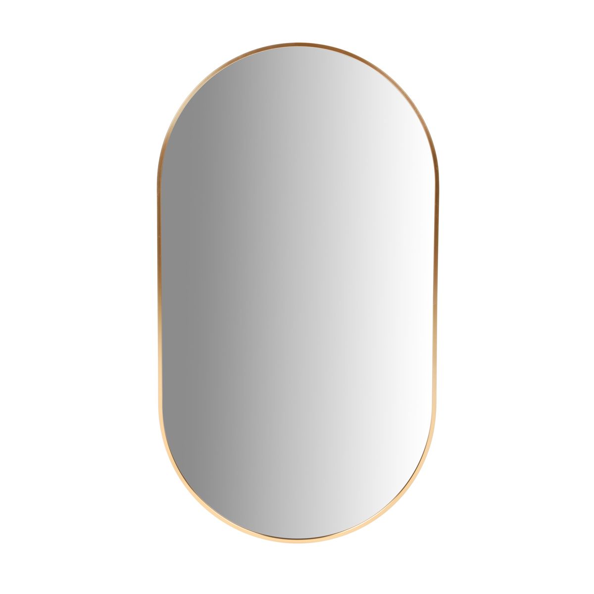 Lustro ELORA wiszące owalne złote 50x90 cm