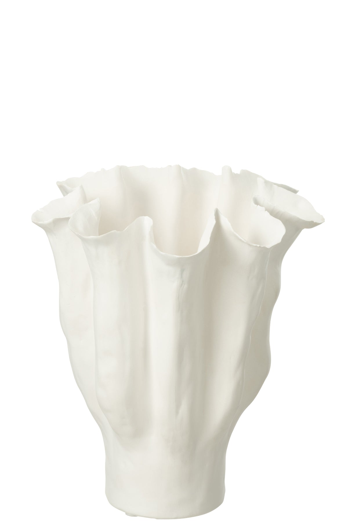 J-Line vaas Calyx - keramiek - wit - medium - Ø 28 cm