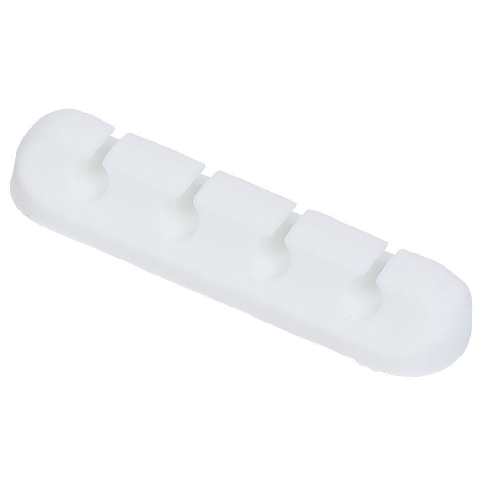 Attache câble adhésif 4 entrées noir ou blanc