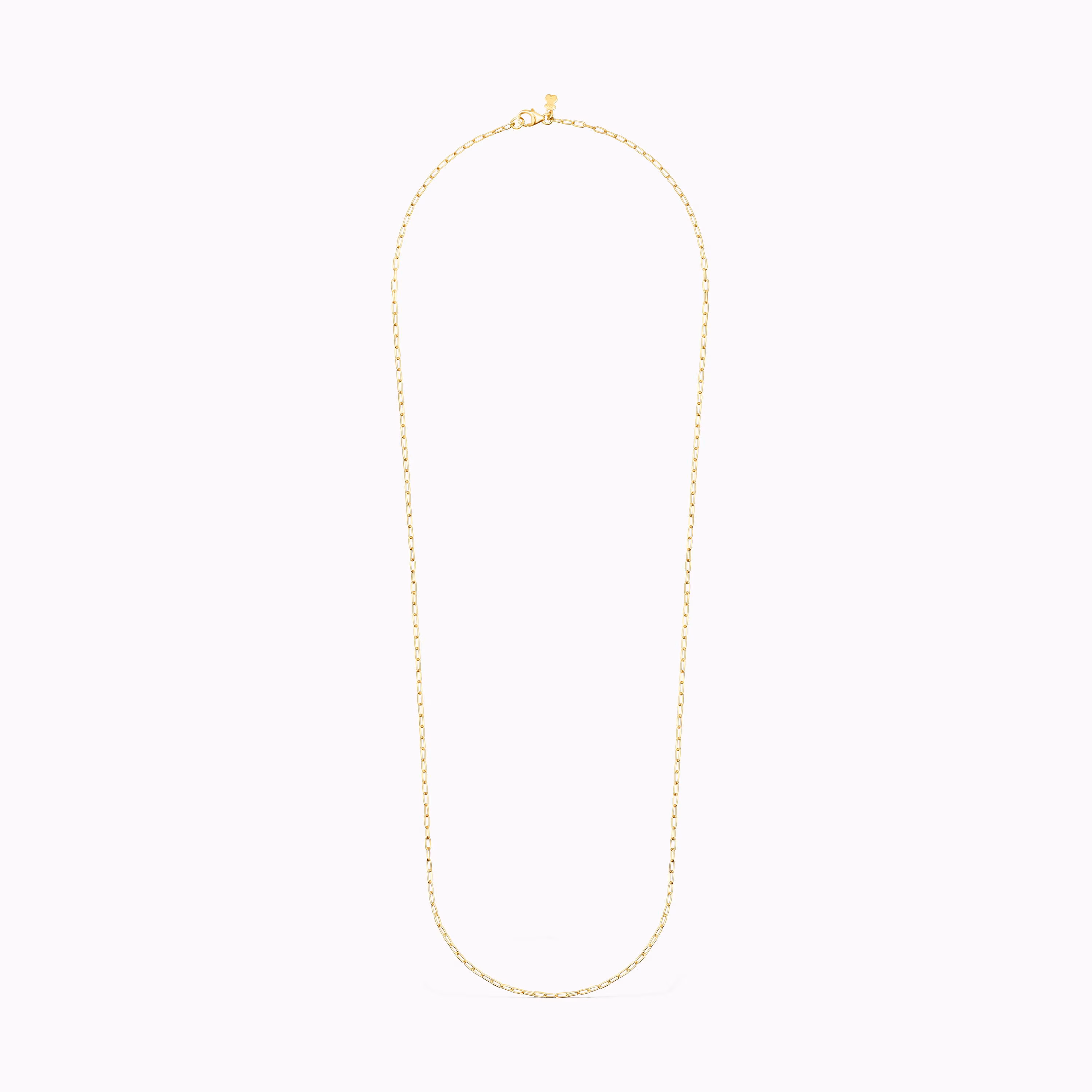 Gargantilla con baño de oro 18 kt sobre plata y anillas ovales, 60 cm Chain