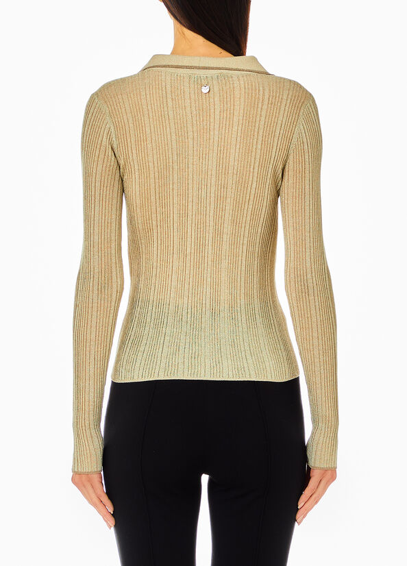 Polo in maglia lurex&reg;