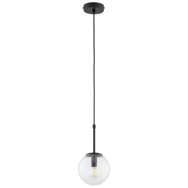 Lampa wisząca czarno-przezroczysty SEBIA 1xE14x10W wym: 90x15x15 cm Alfa