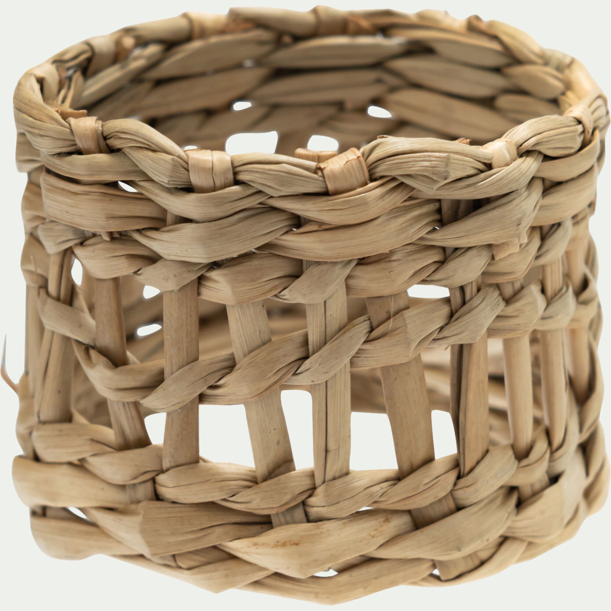 TRESSE - Lot de 6 ronds de serviette en jonc de mer - naturel