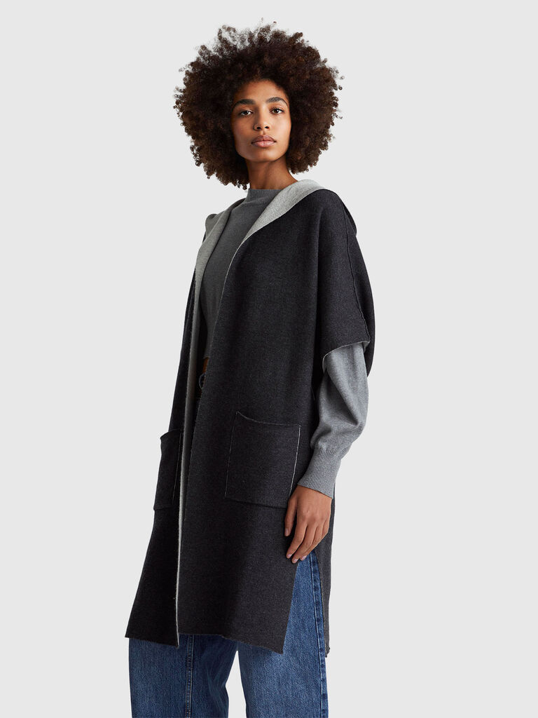 Reversible open coat