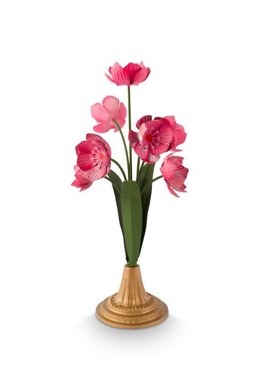 Pip Studio Bloemen - Metaal - Oudroze - 36cm