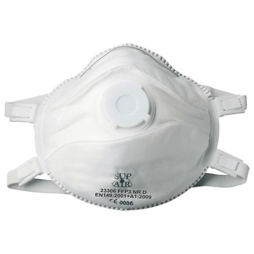 Boîte de 10 masques coques respiratoires jetables avec valve FFP2 NR D SL - COVERGUARD - 23206